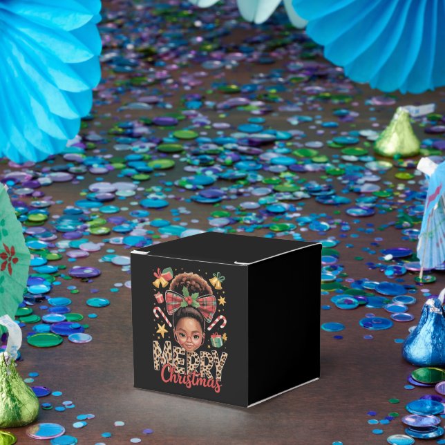 Caixinha De Lembrancinhas African American Christmas Messy Bun Black Mom  (Festa)