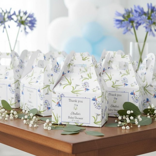 Caixinha De Lembrancinhas African Lily with Bluebird Mother and Baby (Criador carregado)