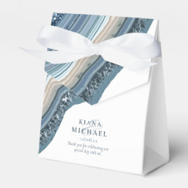 Caixinha De Lembrancinhas Agate Geode Glitter Wedding Dusty Blue ID647