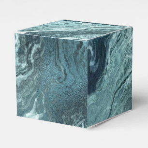 Caixinha De Lembrancinhas Agato Teal Cristalalizado Pedra Marmorizada Aqua