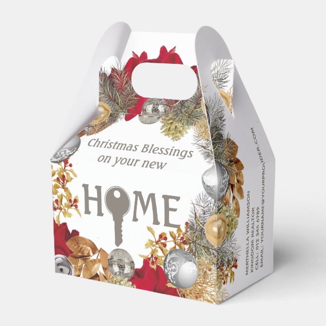 Caixinha De Lembrancinhas Agente Imobiliário Fechando o Presente Natal (Frente)