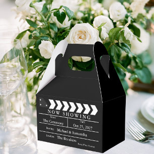 Caixinha De Lembrancinhas Agora Exibindo Clapperboard Favor de Casamento