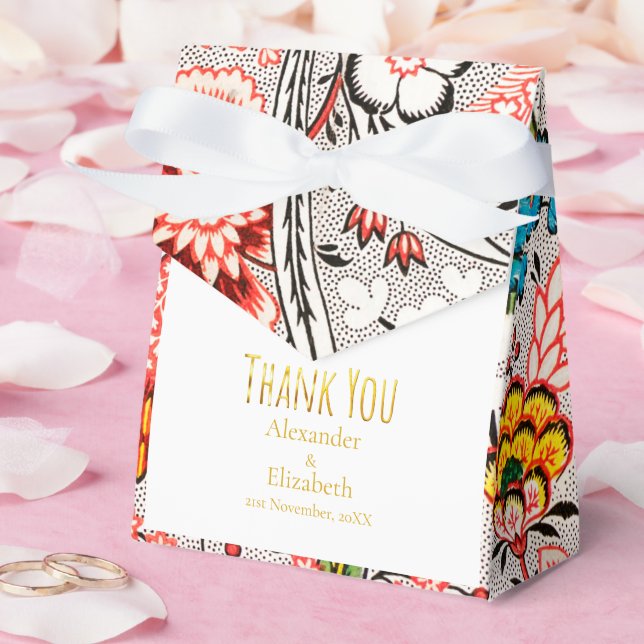 Caixinha De Lembrancinhas Agradecimento Personalizado Natureza em Flor (Casamento)