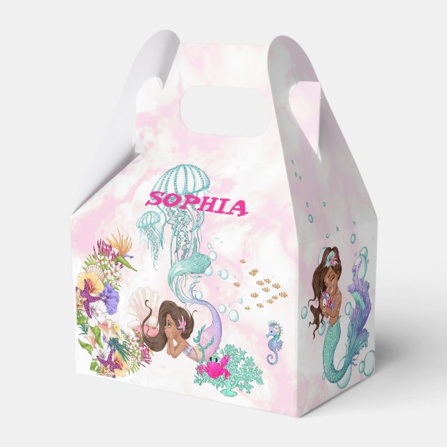 Caixinha De Lembrancinhas Água-viva doce Fresca-branca, Pia-Rosa, Cabelo Esc (Frente)