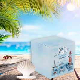 Caixinha De Lembrancinhas Ahoy, é um Chá de fraldas do Oceano Farol