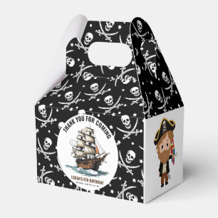 Caixinha De Lembrancinhas Ahoy! Navio Pirata 8.º Aniversário