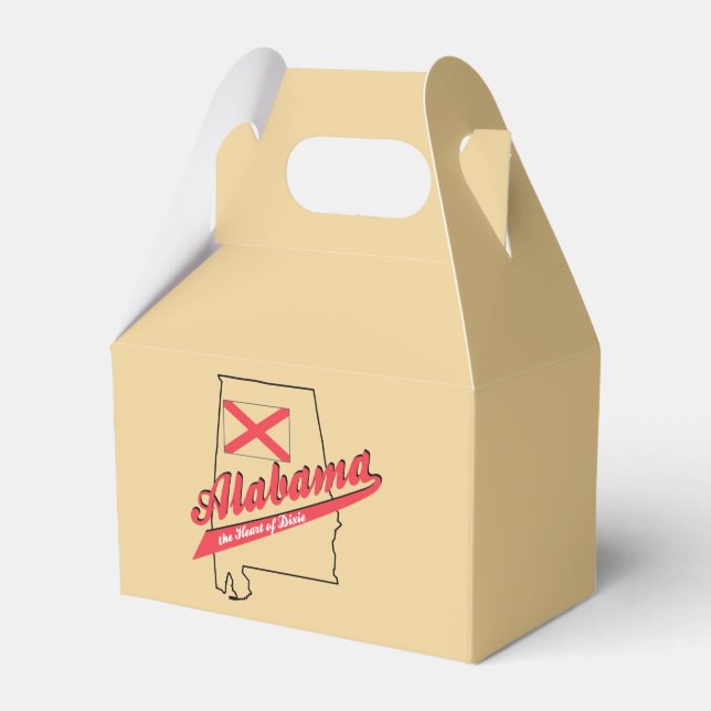 Caixinha De Lembrancinhas Alabama Coração de Dixie (Frente)