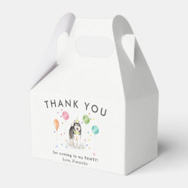 Caixinha De Lembrancinhas Alaskan Malamute Puppy Dog Aniversário Obrigado