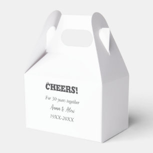 Caixinha De Lembrancinhas Alegra-se a 30 anos juntos, aniversários, adicione