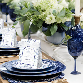 Caixinha De Lembrancinhas Algo Azul Antes de Eu Fazer Chuveiro de Noiva Flor