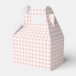Caixinha De Lembrancinhas Algum Coelhinho é um Aniversário de Gingham Rosa