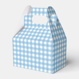 Caixinha De Lembrancinhas Algum Coelhinho tem Um Aniversário Azul de Gingham