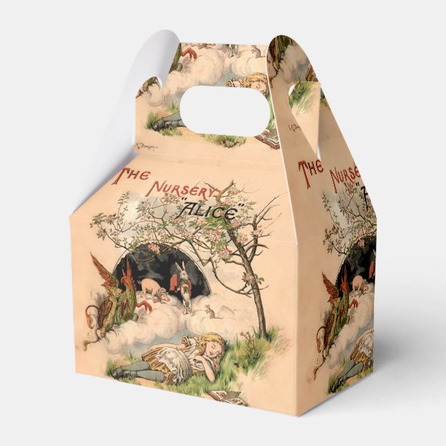 Caixinha De Lembrancinhas Alice nas Ilustrações Clássicas da Maravilha (Frente)