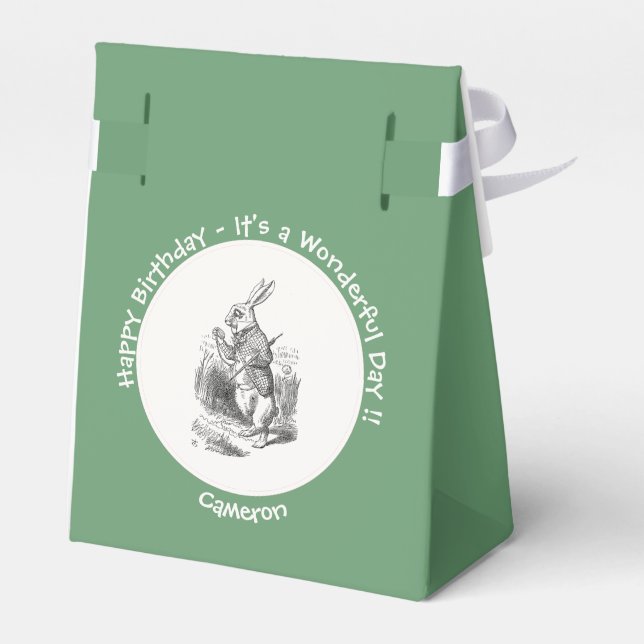 Caixinha De Lembrancinhas Alice no País das Maravilhas Festa de aniversário  (Verso)