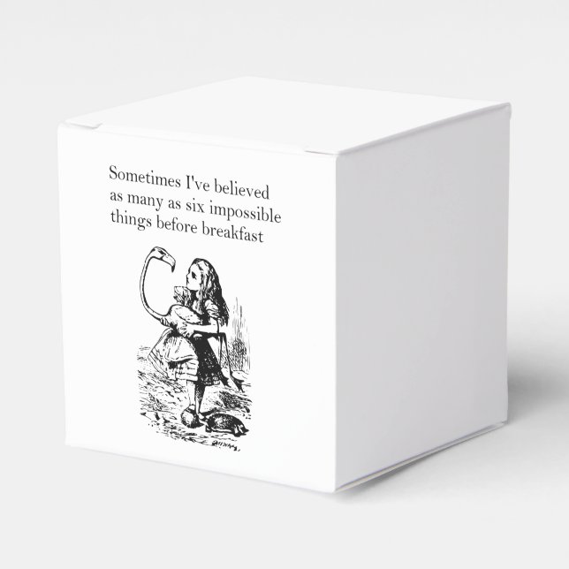 Caixinha De Lembrancinhas Alice, seis coisas impossíveis (Frente)