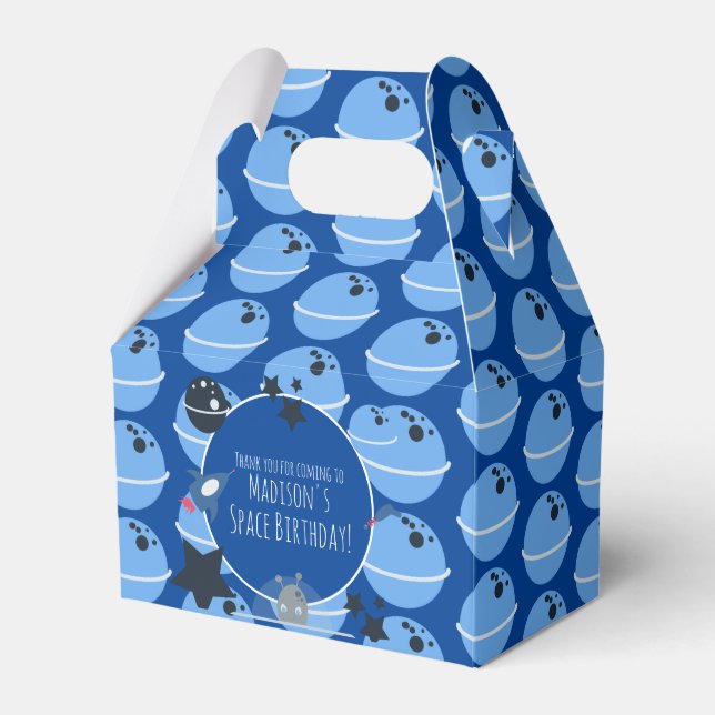 Caixinha De Lembrancinhas Alienígena de Aniversário do Espaço Pensada (Frente)