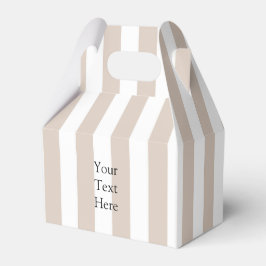 Caixinha De Lembrancinhas Almond & White Stripes 