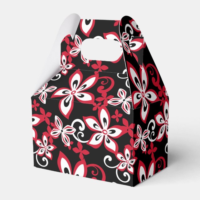 CAIXINHA DE LEMBRANCINHAS ALOHA HAWAII (PRETO/VERMELHO) (Frente)