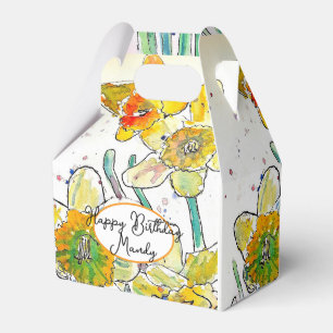 Caixinha De Lembrancinhas Amarelo Daffodil Daffodils flor flor Aniversário M