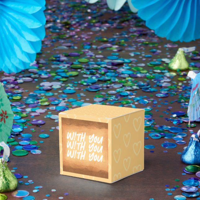 Caixinha De Lembrancinhas Amarelo - Dia de os namorados castanho (Festa)