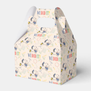 Caixinha De Lembrancinhas Amendoins Snoopy Woodstock Nós Conseguimos Graduaç