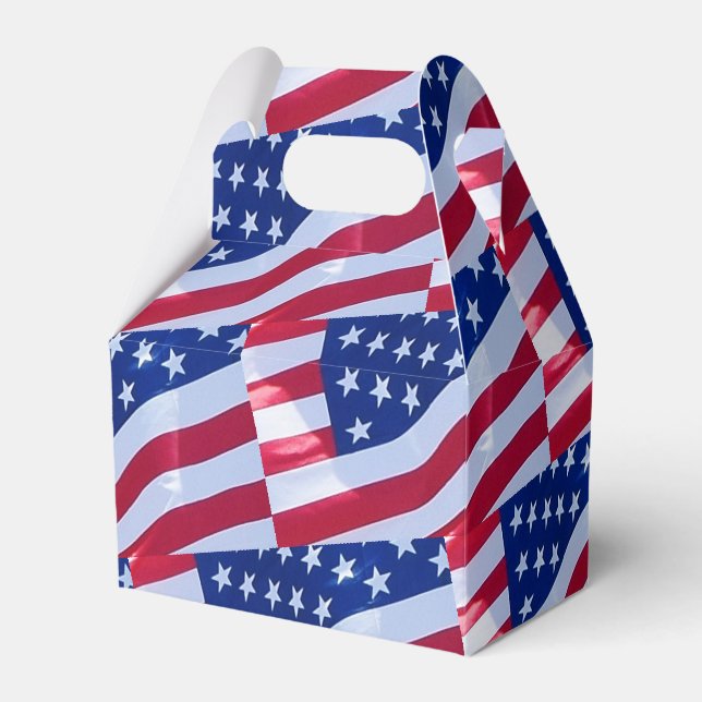 Caixinha De Lembrancinhas American Flag Favor Box (Frente)