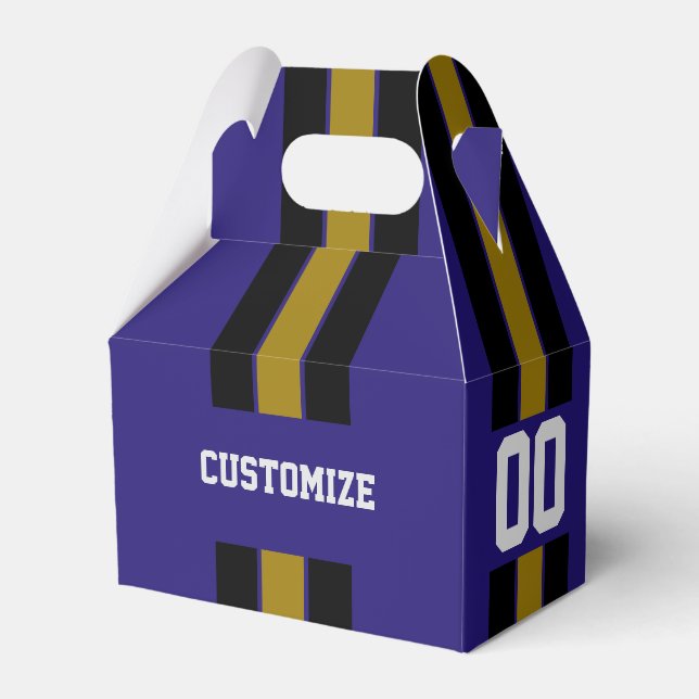 Caixinha De Lembrancinhas American Football Team Colors Purple (Frente)