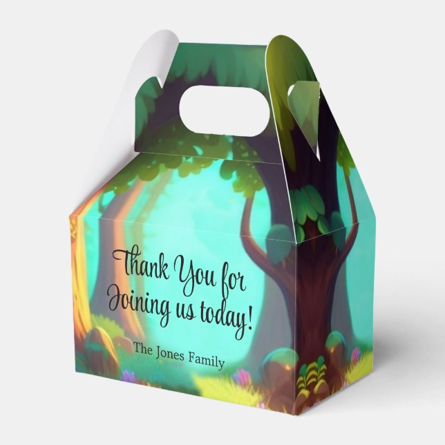 Caixinha De Lembrancinhas Amigos da floresta florestal (Frente)