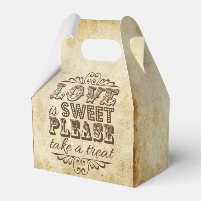 Caixinha De Lembrancinhas Amor é doce Casamento Vintge (Frente)