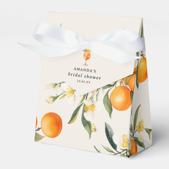 Caixinha De Lembrancinhas Amor Elegante no Chá de panela de First Spritz (Frente)