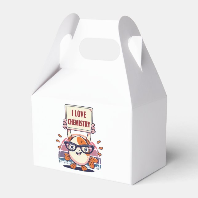 Caixinha De Lembrancinhas Amor Guppies e Química (Frente)