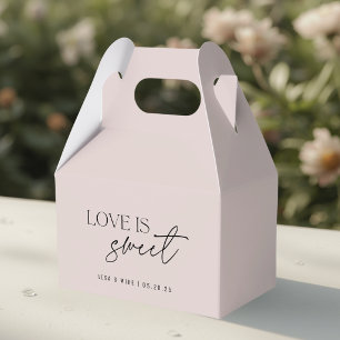 Caixinha De Lembrancinhas Amor Moderno em Rosa Poeirento é Doce Casamento