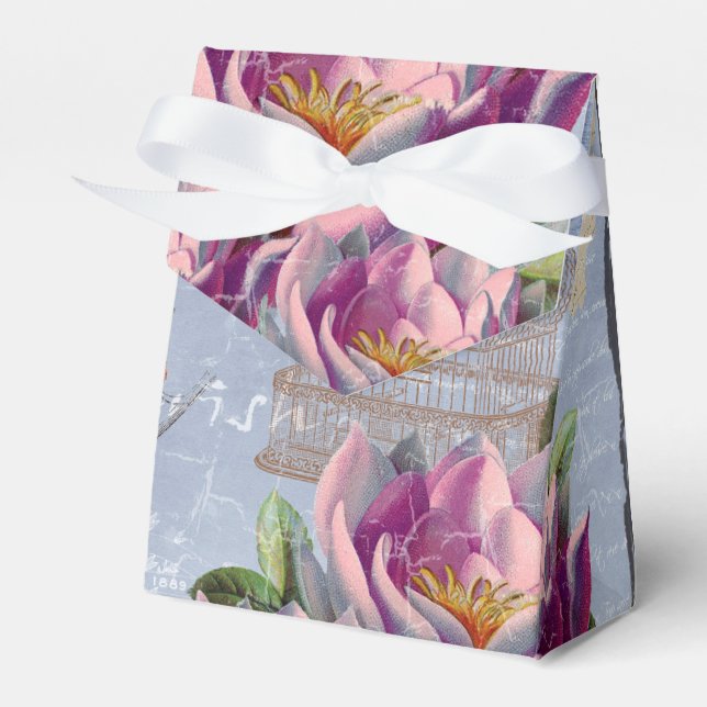 Caixinha De Lembrancinhas Amor vitoriano pensa sonhar gaiola de pássaros (Frente)