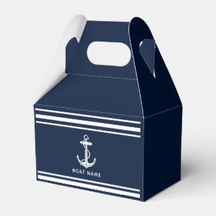 Caixinha De Lembrancinhas Âncora de Barco Personalizada e Nome Náutico