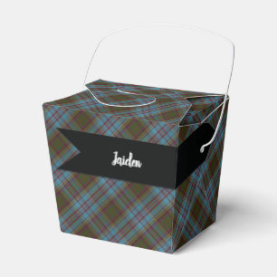 Caixinha De Lembrancinhas Anderson Clan Tartan - Padrão de Xadrez Escocês