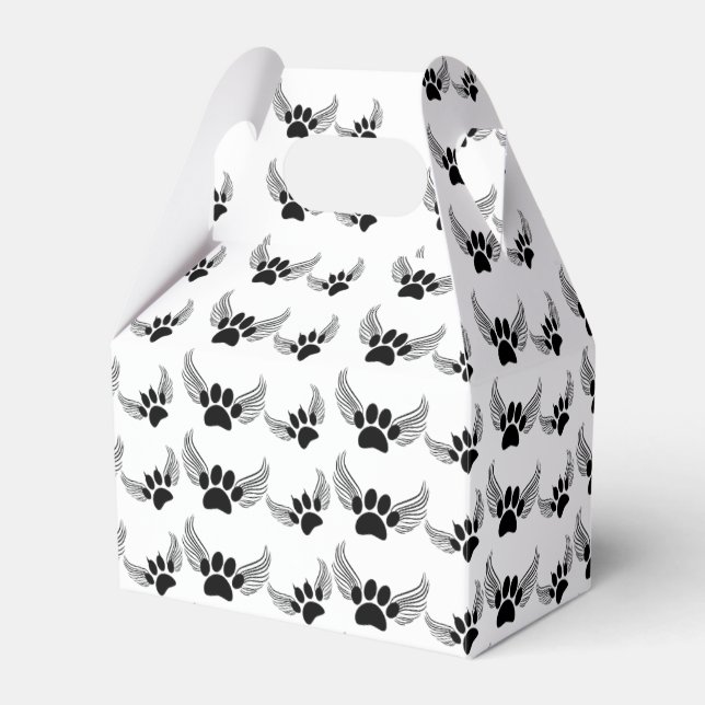 Caixinha De Lembrancinhas Angel Pet Paw Imprime Personalizado (Frente)