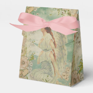 Caixinha De Lembrancinhas Angel White Flowers Blue Sky