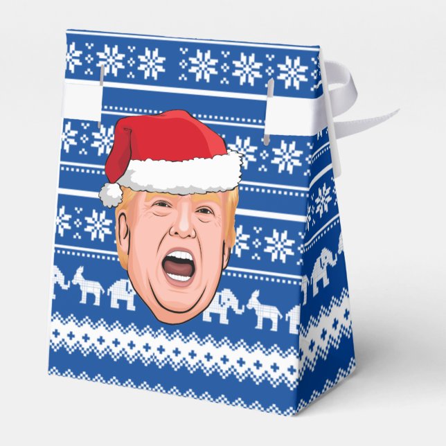 Caixinha De Lembrancinhas Angry Donald Trump Christmas (Verso)