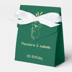 Caixinha De Lembrancinhas Animais Verdes Australianos Geminam 6 Birthday