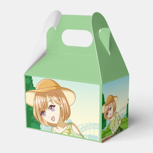 CAIXINHA DE LEMBRANCINHAS ANIME GIRL (Frente)