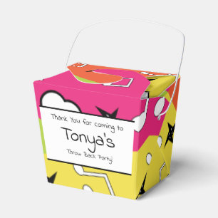 Caixinha De Lembrancinhas Aniversário adolescente dos anos 80 e 90 Neon Musi