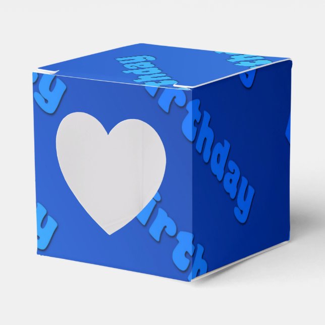 Caixinha De Lembrancinhas Aniversário (azul) (Frente)
