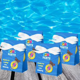 Caixinha De Lembrancinhas Aniversário da piscina Afro-Americana Personaliza