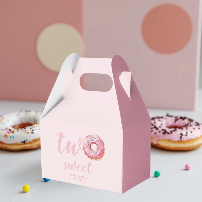 Caixinha De Lembrancinhas Aniversário da Rosquinha Rosa (Criador carregado)