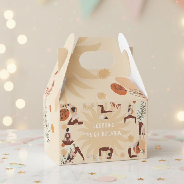 Caixinha De Lembrancinhas Aniversário das raparigas Yoga (Criador carregado)