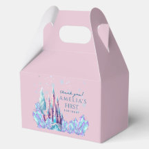Aniversário de 1 ano Cartoon Castle Frozen Primeir