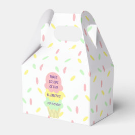 Caixinha De Lembrancinhas aniversário de 3 anos sorvete