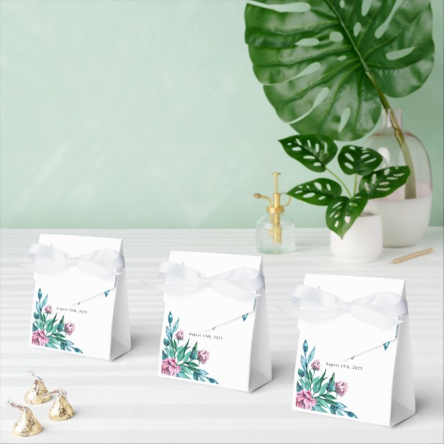 Caixinha De Lembrancinhas Aniversário de 40 anos Floral Romântico Feminina (Múltiplo)