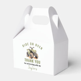 Caixinha De Lembrancinhas Aniversário de bicicleta ATV Verde Editável