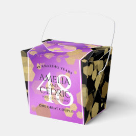 Caixinha De Lembrancinhas Aniversário de Casamento de Ametist 48º Elegante